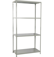 Стеллаж BRABIX MS 185х40х70-4 серый