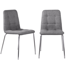 Комплект стульев BRABIX Twins CF-011 ткань серая, ножки хром, 2 шт.