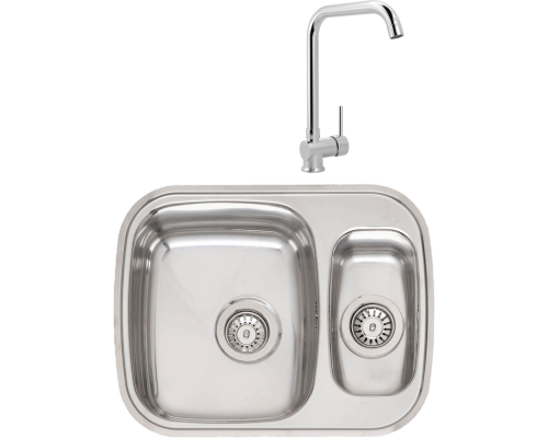 Комплект Мойка кухонная Reginox Queen R60 LUX KGOKG сталь + Смеситель MEGA Didim MG-CM107 хром