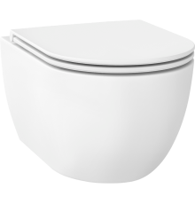 Унитаз подвесной Wellsee Chalice Perfection 182608001 безободковый, с микролифтом, матовый белый