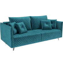 Диван Mebel-Ars Вашингтон бархат сине-зеленый star velvet 43 black green