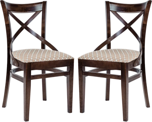 Комплект стульев AURORA Соло Венский 2 темный орех, ткань шелк призма 37/1, 2 шт