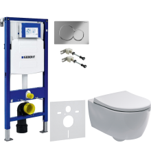 Комплект Унитаз подвесной Geberit iCon 204060000 + Крышка Slim 500.670.01.1 + Крепления Duofix 111.815.00.1 к стене + Шумоизоляция 156.050.00.1 + Инсталляция UP 320 111.300.00.5 + Кнопка Sigma 01 115.770.21.5 хром