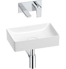 Комплект Wellsee Pure BY 201002531 С ВНУТРЕННЕЙ ЧАСТЬЮ, глянцевый белый, хром, 4 в 1