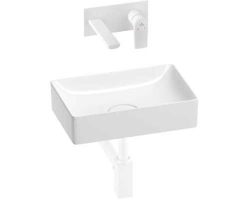 Комплект Wellsee Pure BY 201002550 С ВНУТРЕННЕЙ ЧАСТЬЮ, глянцевый белый, матовый белый, 4 в 1