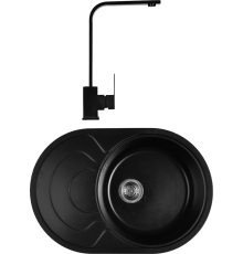 Комплект Мойка кухонная Wisent MWR760-25 оникс + Смеситель WP49-098-6-25 оникс