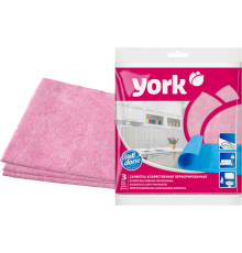 Салфетка для уборки York 020030 перфорированная, в ассортименте, 3 шт.