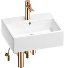 Комплект Wellsee Graceful Pro 201004624 глянцевый белый, розовое золото, 5 в 1
