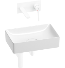 Комплект Wellsee Pure BY 201002600 С ВНУТРЕННЕЙ ЧАСТЬЮ, глянцевый белый, матовый белый, 4 в 1