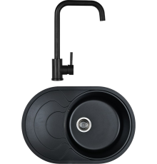 Комплект Мойка кухонная Wisent MWR760-26 антрацит + Смеситель WP49-098-4-26 антрацит