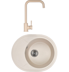 Комплект Мойка кухонная Wisent MWR620-30 крем + Смеситель WP49-098-4-30 крем