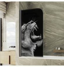 Шторка на ванну Maybahglass MGV-928-ФП002-6 60 см, профиль черный