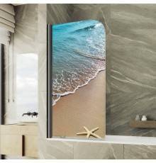 Шторка на ванну Maybahglass MGV-929-ФП009-6 70 см, профиль черный