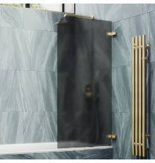 Шторка на ванну Maybahglass MGV-649-3 40 см, профиль золото, стекло графит матовое