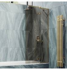Шторка на ванну Maybahglass MGV-657-3 69 см, профиль золото, стекло бронза