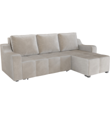 Угловой диван Mebel-Ars Берн бархат бежевый star velvet 6 light beige