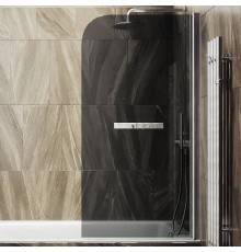 Шторка на ванну Maybahglass MGV-779-5 60x140, профиль матовый хром, стекло графит