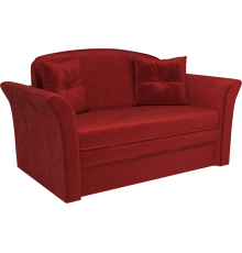 Диван Mebel-Ars Малютка №2 бархат красный star velvet 3 dark red