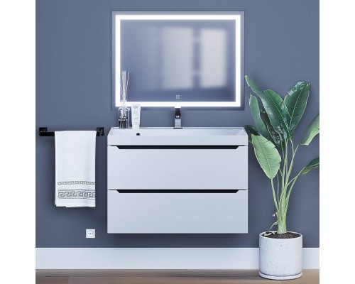 Мебель для ванной комнаты Uperwood Tanos 80 подвесная, белая, графит