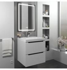 Мебель для ванной комнаты Uperwood Tanos New 50 подвесная, белая, графит