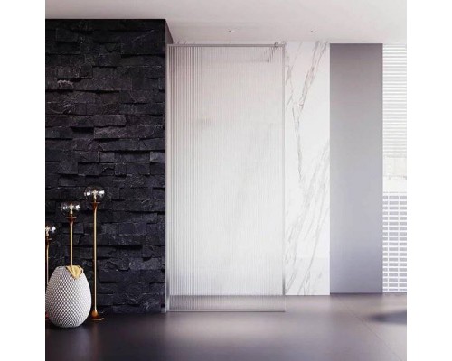 Душевая перегородка Veconi Korato KR81F-100-08-C4 100 см, профиль матовый хром, стекло рифленое