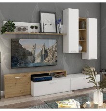 Стенка для гостиной Stolline Грация дуб дикий, белая