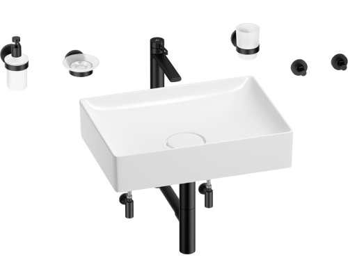 Комплект Wellsee Pure BY Wellsee 201006397 белый глянцевый, черный матовый, 9 в 1