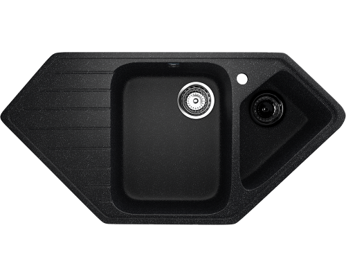 Мойка кухонная Ulgran U-409 -308 черная (Ненадлежащее качество: выставочный образец, нет упаковки)