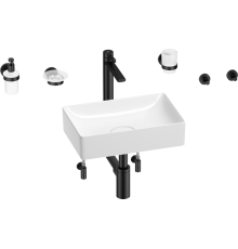 Комплект Wellsee Pure BY Wellsee 201006277 белый глянцевый, черный матовый, 9 в 1