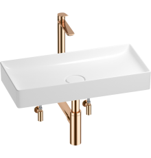 Комплект Wellsee Pure BY Wellsee 201004459 глянцевый белый, розовое золото, 5 в 1
