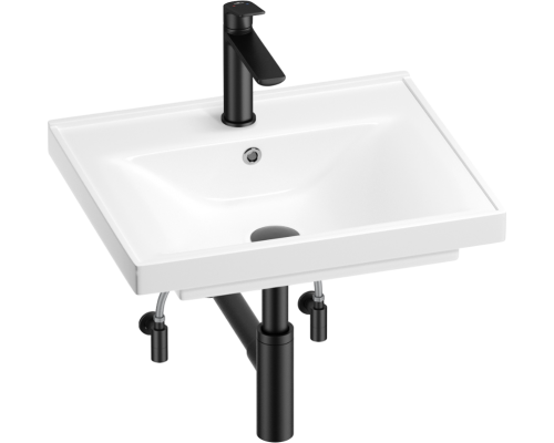 Комплект Wellsee FreeDom 201004807 глянцевый белый, матовый черный, 5 в 1