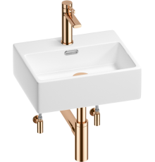 Комплект Wellsee Graceful Pro 201004564 глянцевый белый, розовое золото, 5 в 1