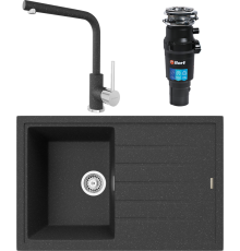 Комплект Мойка кухонная TopZero Juliet 780.500-40 galaxy + Смеситель Donald galaxy 40 + Измельчитель Bort Titan 7000