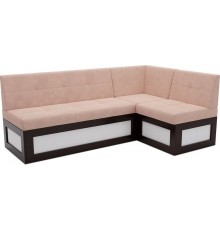 Угловой кухонный диван Mebel-Ars Нотис R 207х82х132 см микровелюр кордрой бежевый