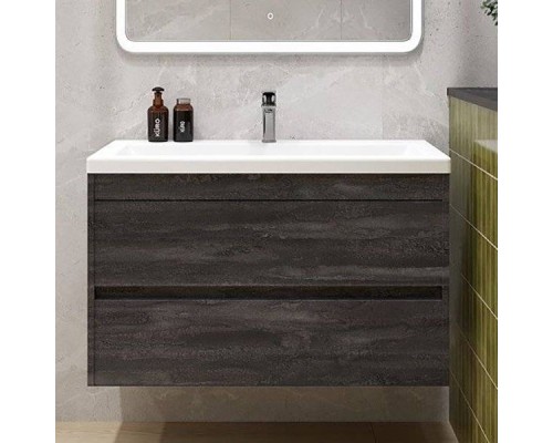 Тумба с раковиной Art Max Family-M 90 подвесная, iron stone