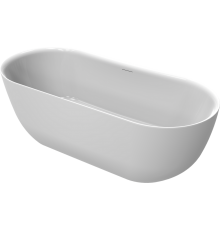 Акриловая ванна SMARTFLOW Grande 180x80 см, отдельностоящая, овальная, с ножками, со сливом-переливом, белый глянец