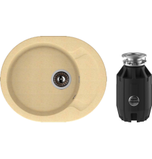 Комплект Мойка кухонная Dr. Gans Berta 580 дюна + Измельчитель Bone Crusher BC 910-AS