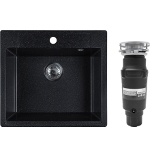 Комплект Мойка кухонная Reflexion Cubi RX1555CL уголь + Измельчитель Bone Crusher BC 910-SL-Slim Line