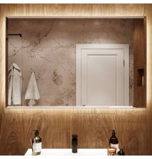 Зеркало Benetto Белладжио 120x80, с подсветкой, серебро