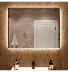 Зеркало Benetto Белладжио 100x80, с подсветкой, серебро
