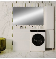 Мебель для ванной комнаты Style Line Даллас 130 L Люкс Plus напольная, белая, зеркало DIWO Элиста