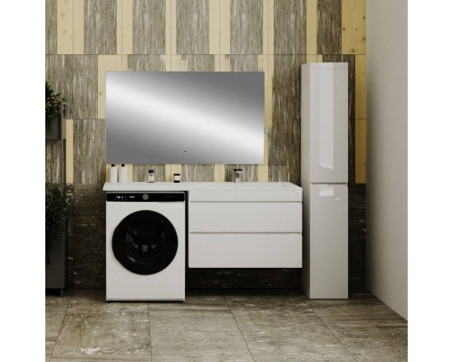 Мебель для ванной комнаты Style Line Даллас 150 R Люкс Plus подвесная, белая, зеркало DIWO Элиста