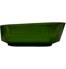 Ванна из полиэфирной смолы Abber Kristall Emerald 170x80 см, отдельностоящая, овальная, с донным клапаном, зеленая