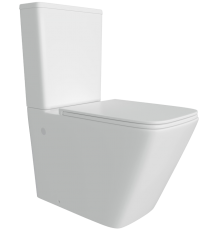 Унитаз-компакт Teymi Helmi T40308 с микрофлитом, безободковый, белый