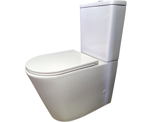 Унитаз-компакт Teymi Solli T40203 с микрофлитом, безободковый, белый