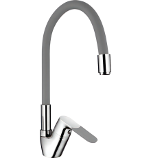 Смеситель для кухни Ledeme H53 L4153-9 с гибким изливом, хром, серый