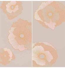 Панно Creto Mono Golden flowers матовое 60х60, бежевое