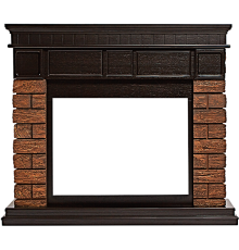 Портал Firelight Bricks Wood 25 камень темный, шпон венге