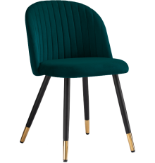 Стул Woodville Gabi green, ножки black, gold