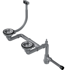Сифон для мойки Omoikiri WK-1,5-S-IN нержавеющая сталь